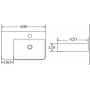 PW6042R Ultra Slim Wall Hung or Above Basin
